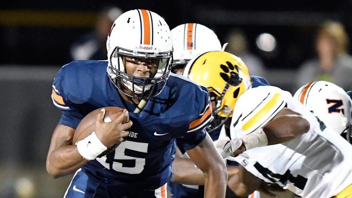 Northside quarterback Jadin Daniels (15) and the Eagles take on Lee County on Tuesday.
