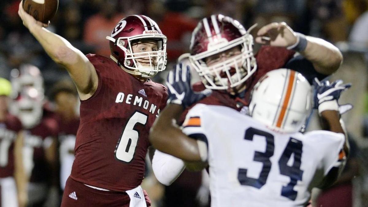 Warner Robins quarterback Dylan Fromm (6) leads the area with 1,277 passing yards.