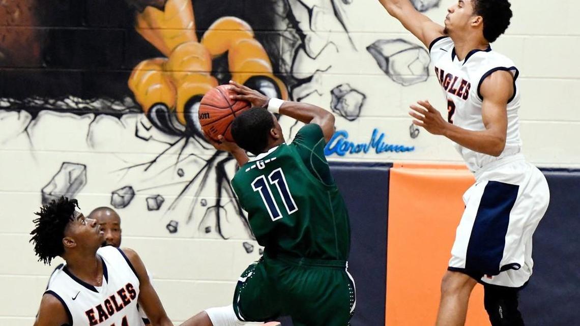 Northside guard Tobias Oliver (12) and the Eagles travel to Brunswick on Wednesday.
