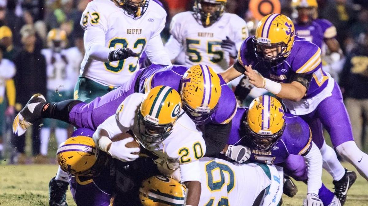 Jones County’s defense held Griffin scoreless in the first quarter in their GHSA Class 5A playoff game.