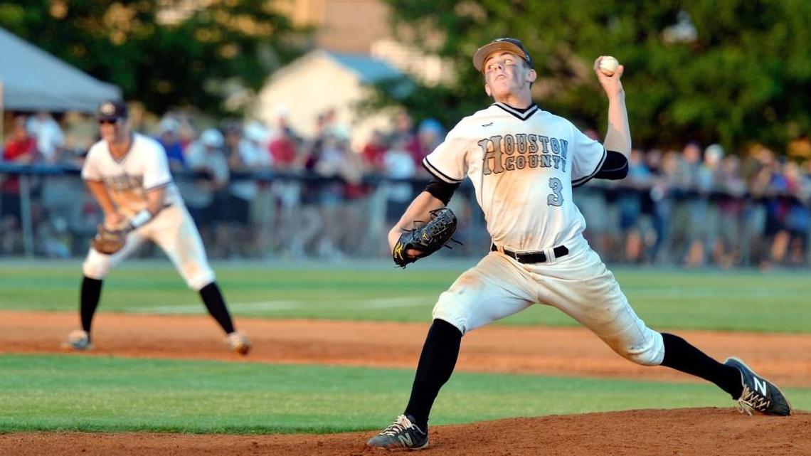 Houston County pitcher DL Hall and the Bears won the GHSA Class AAAAA championship this year.