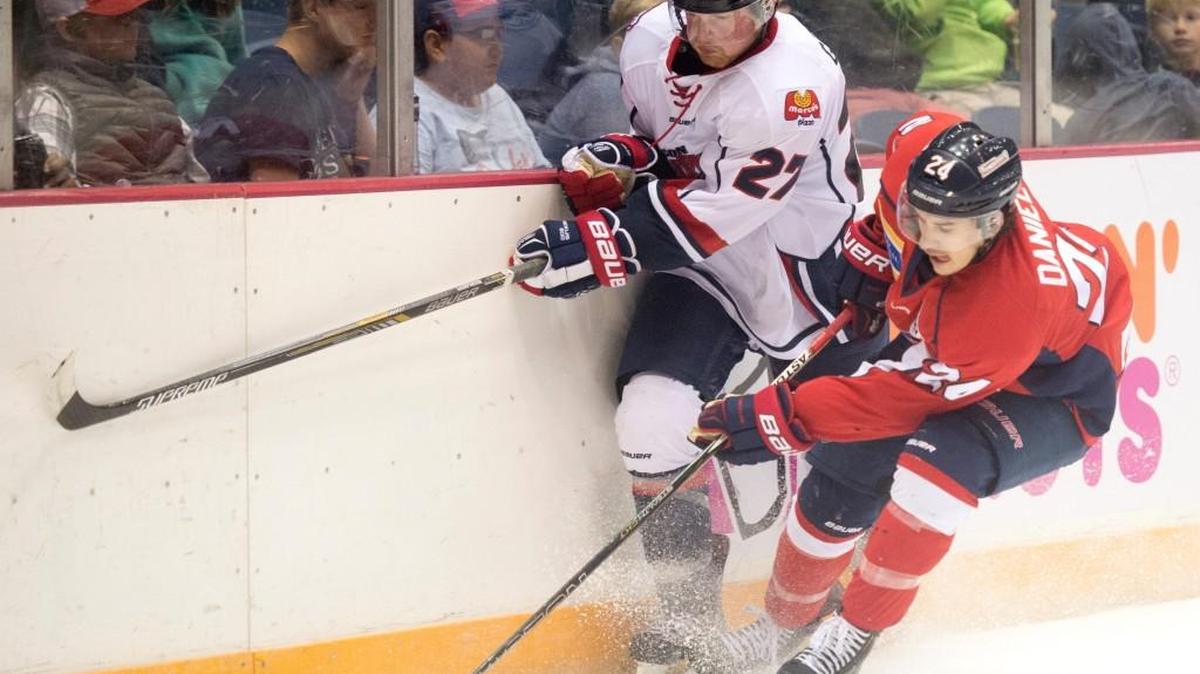 Nick Grasso (27) and the Macon Mayhem face a Columbus team this weekend that may be done with the SPHL after the season.