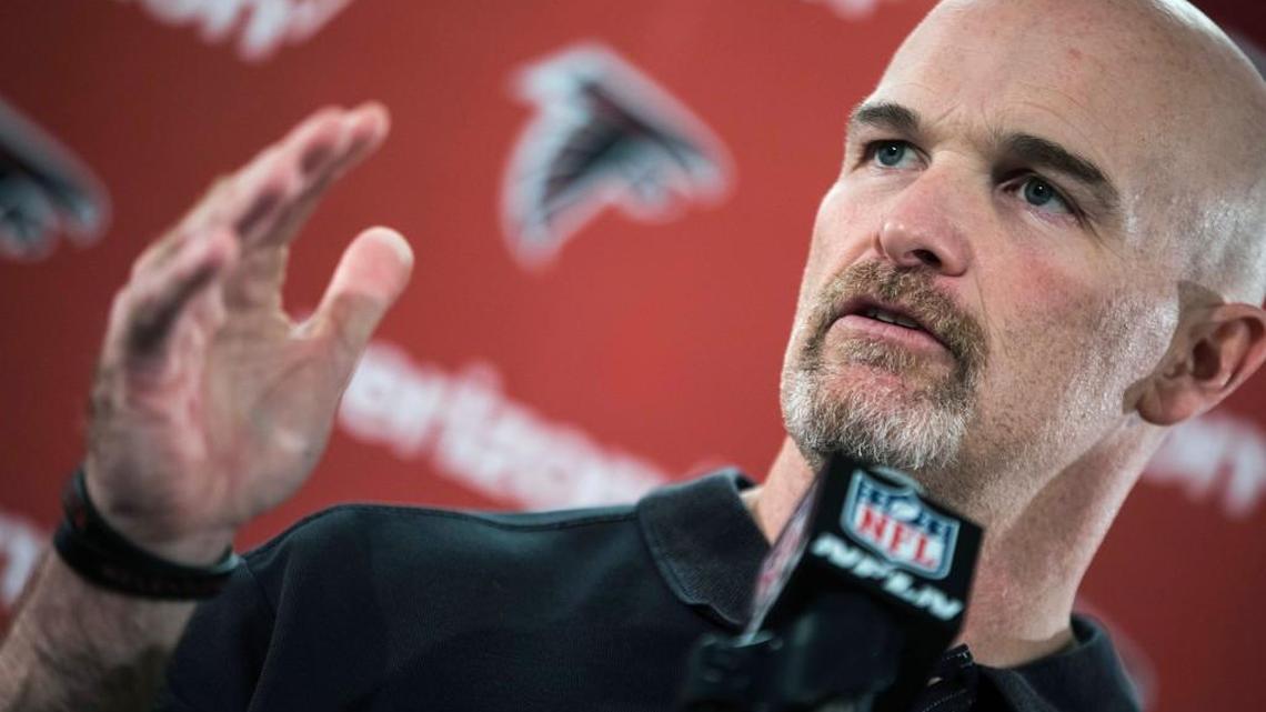 Atlanta head coach Dan Quinn’s Falcons lost to New England in Super Bowl LI in overtime.