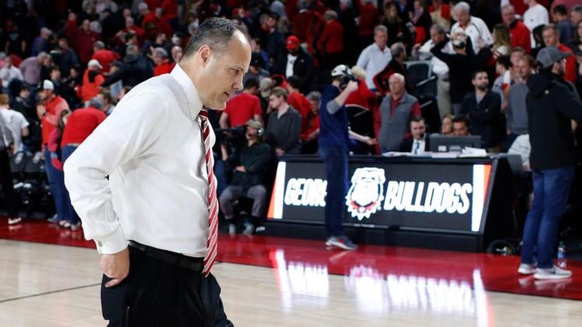 Georgia head coach Mark Fox leaves the court after the team's loss to Texas A&M in February in Athens. Fox has been fired following a disappointing regular season and the team's loss to Kentucky in the quarterfinals of the Southeastern Conference tournament.