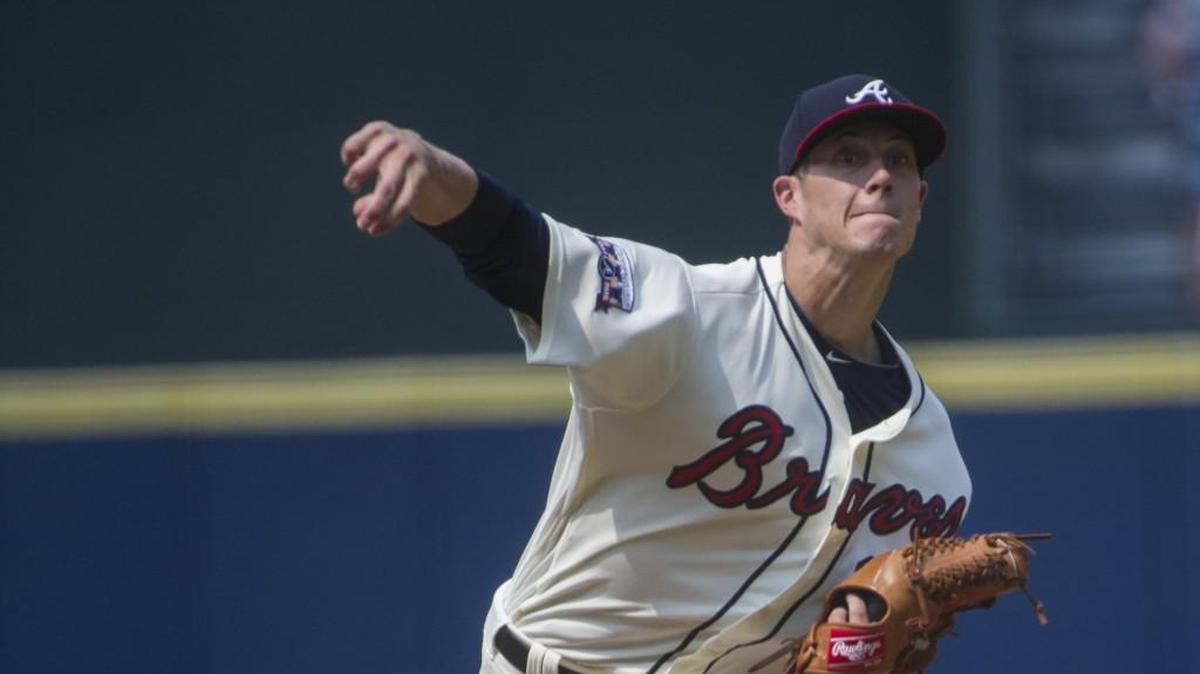 Atlanta’s Matt Wisler pitches against the Chicago Cubs on Saturday.