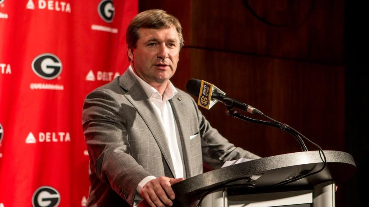 Georgia head coach Kirby Smart’s team is taking part in spring practice.
