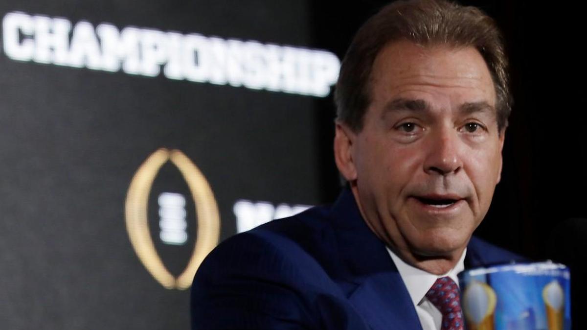 Alabama head coach Nick ’s team played for the national title in January.