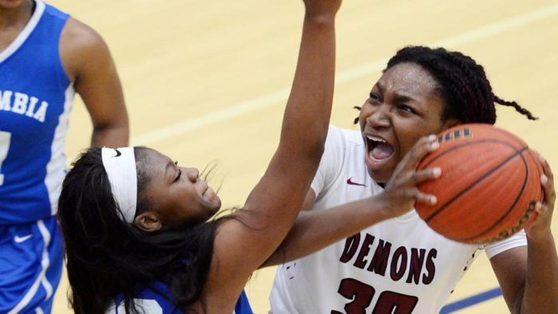 Warner Robins' Kezia Holmes (30) and the Demons host Buford on Tuesday.