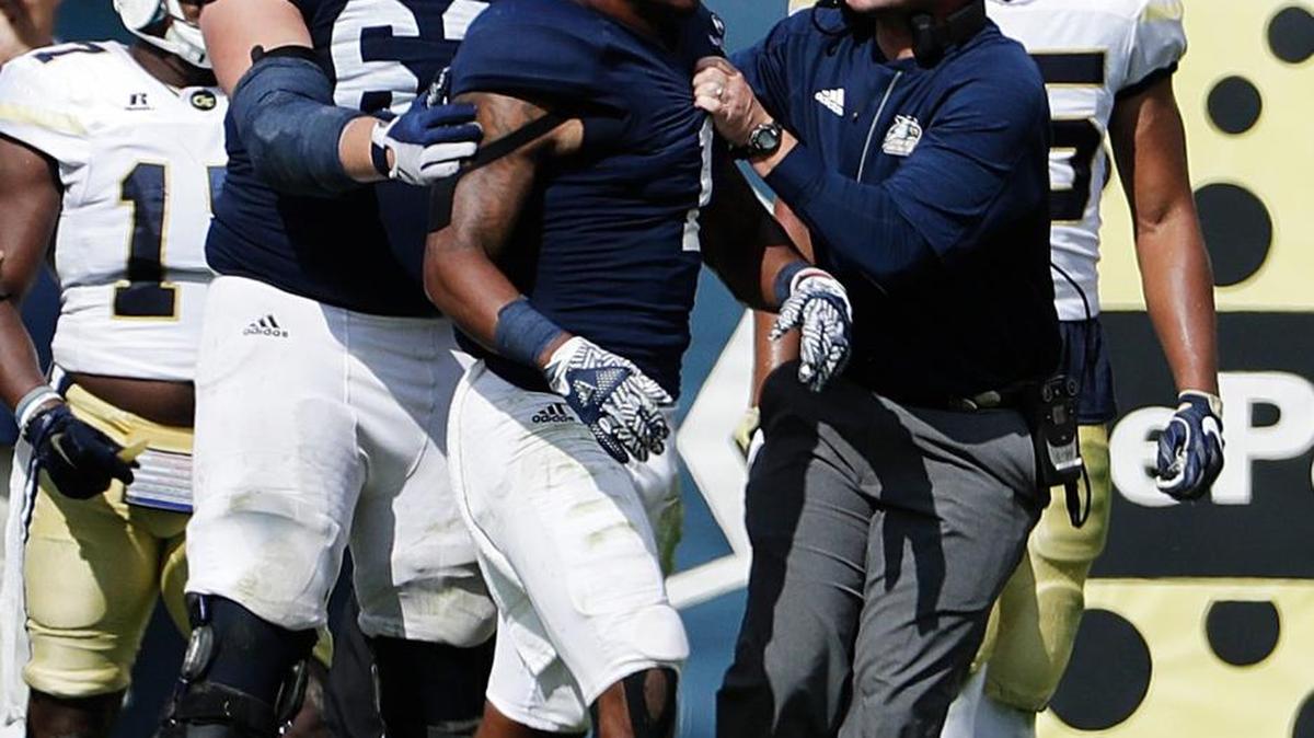 Georgia Southern finished 5-7 in the first season with Tyson Summers, right, as its head coach.