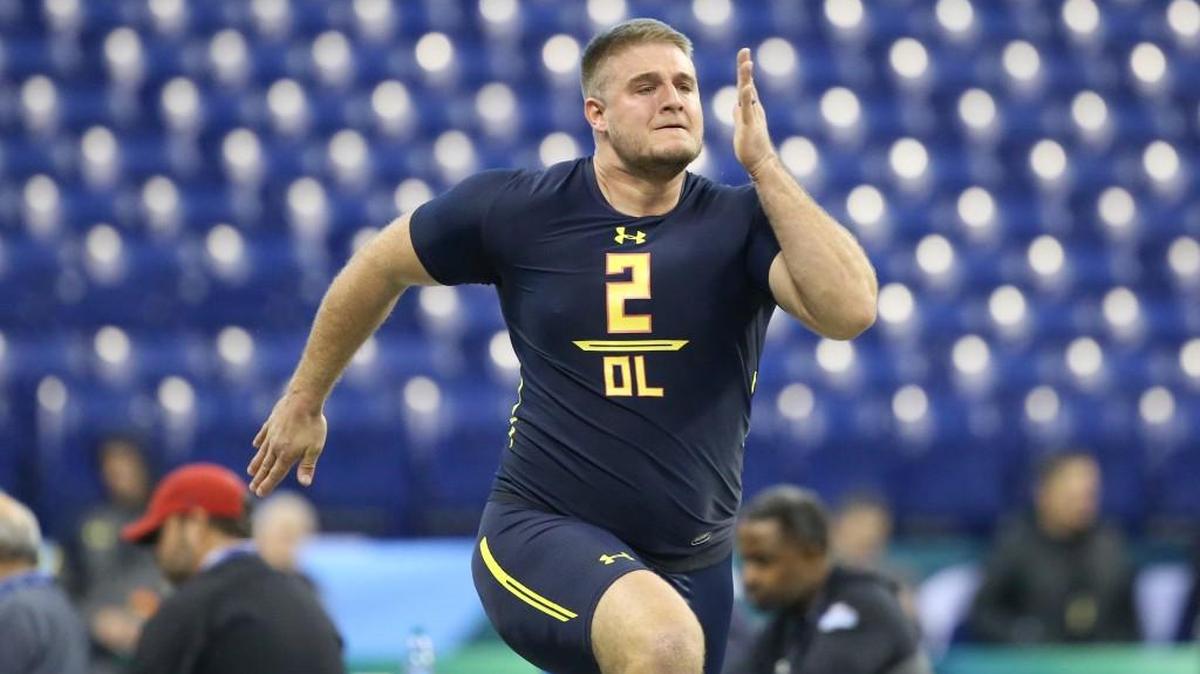 Former CFCA standout Erik Austell competed in the NFL Scouting Combine in March.