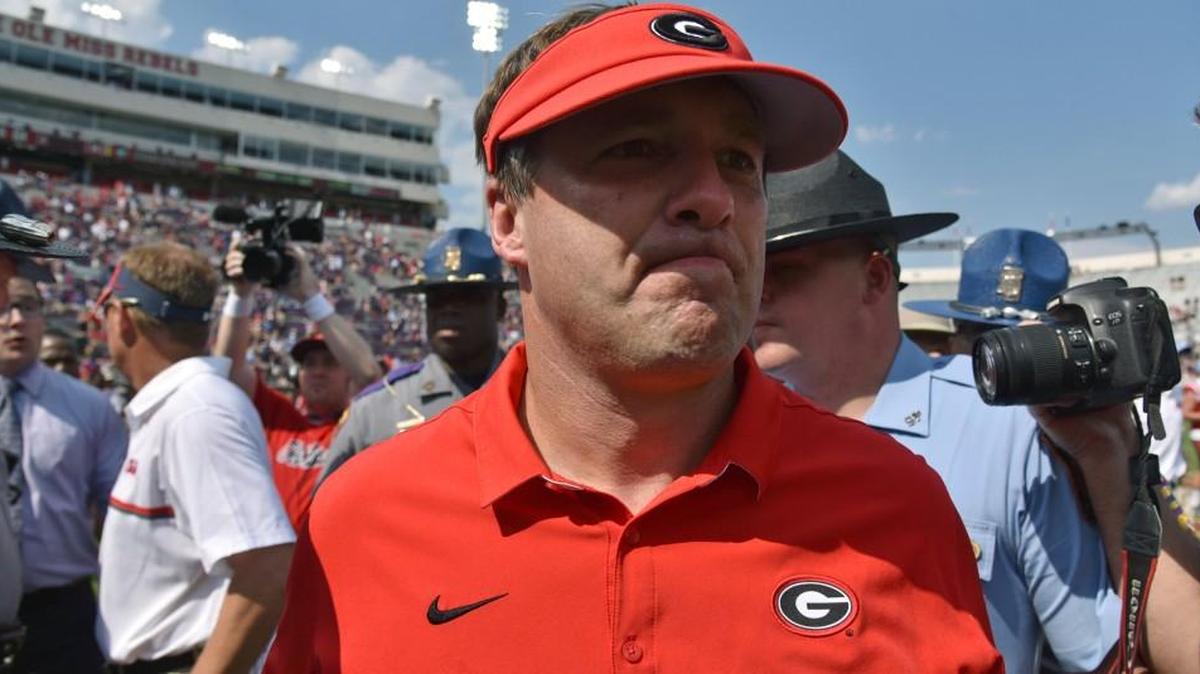 Georgia's head coach Kirby Smart suffered his first loss with the Bulldogs to Mississippi on Saturday.