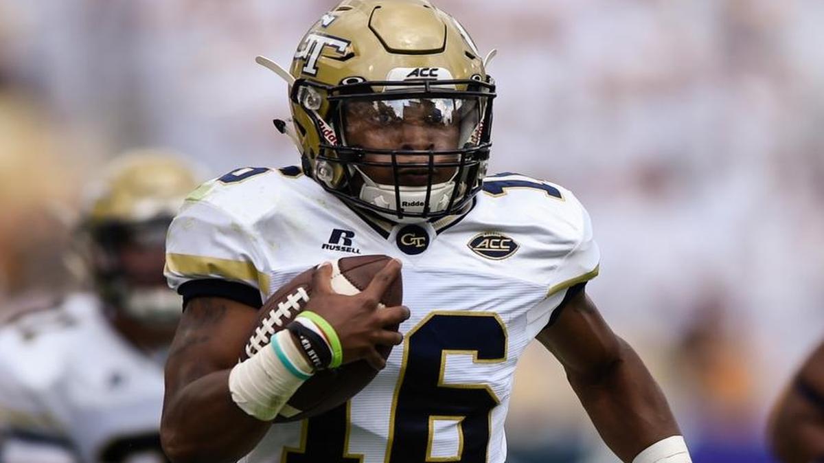 Georgia Tech quarterback TaQuon Marshall (16) runs for a touchdown during the first half of an NCAA college football game against Pittsburgh, Saturday, Sept. 23, 2017, in Atlanta.