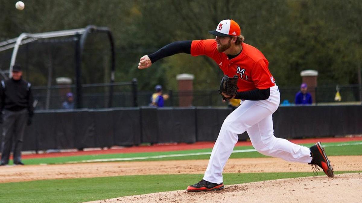 Mercer junior right-hander Chase Burks earned his first career win Sunday as the Bears finished off a sweep of East Carolina.