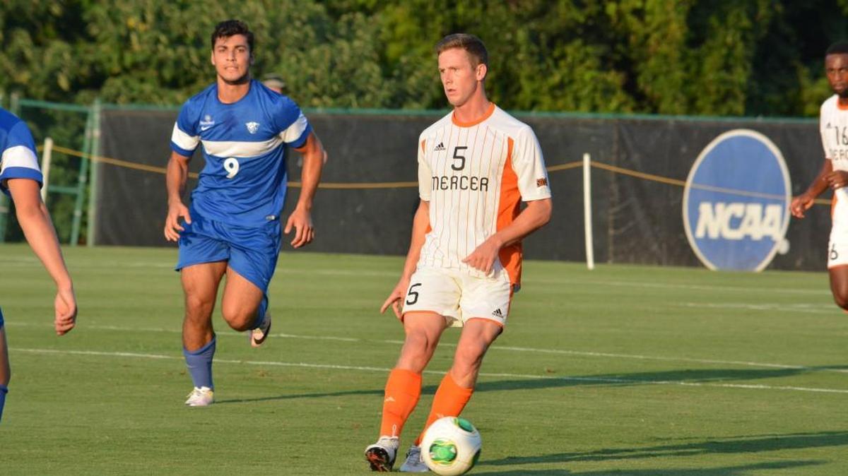 Ian Antley (5) and the Mercer men’s soccer team host VMI on Saturday.