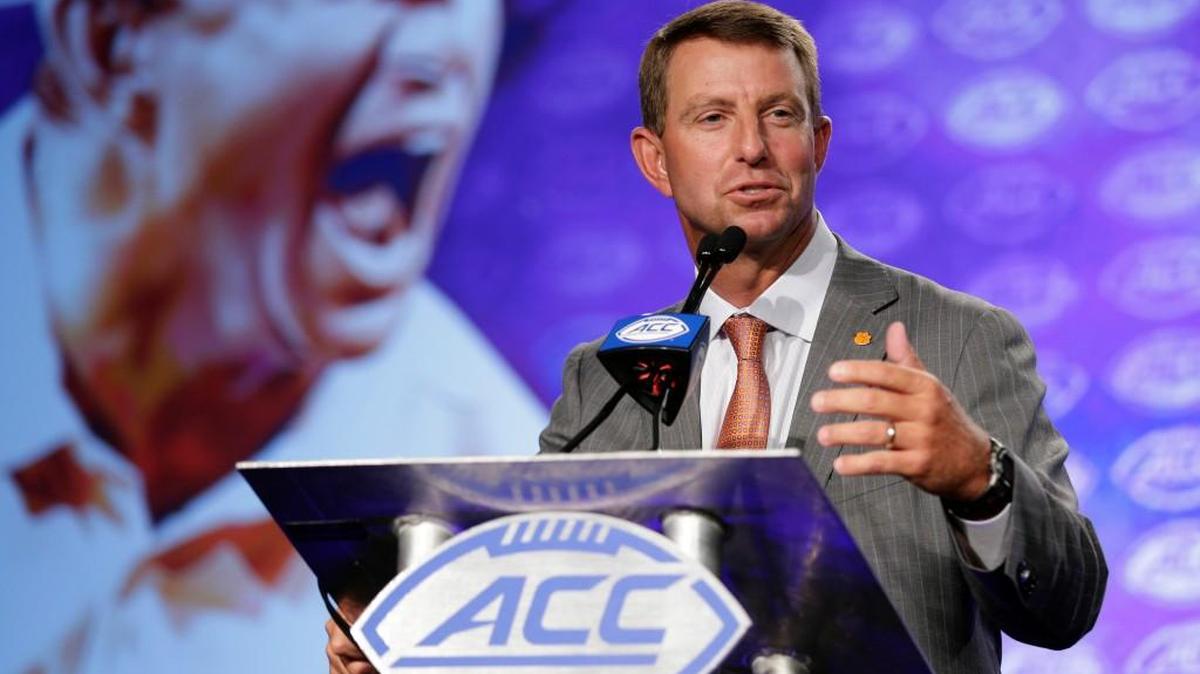 Clemson head coach Dabo Swinney’s Tigers won the national title last season.