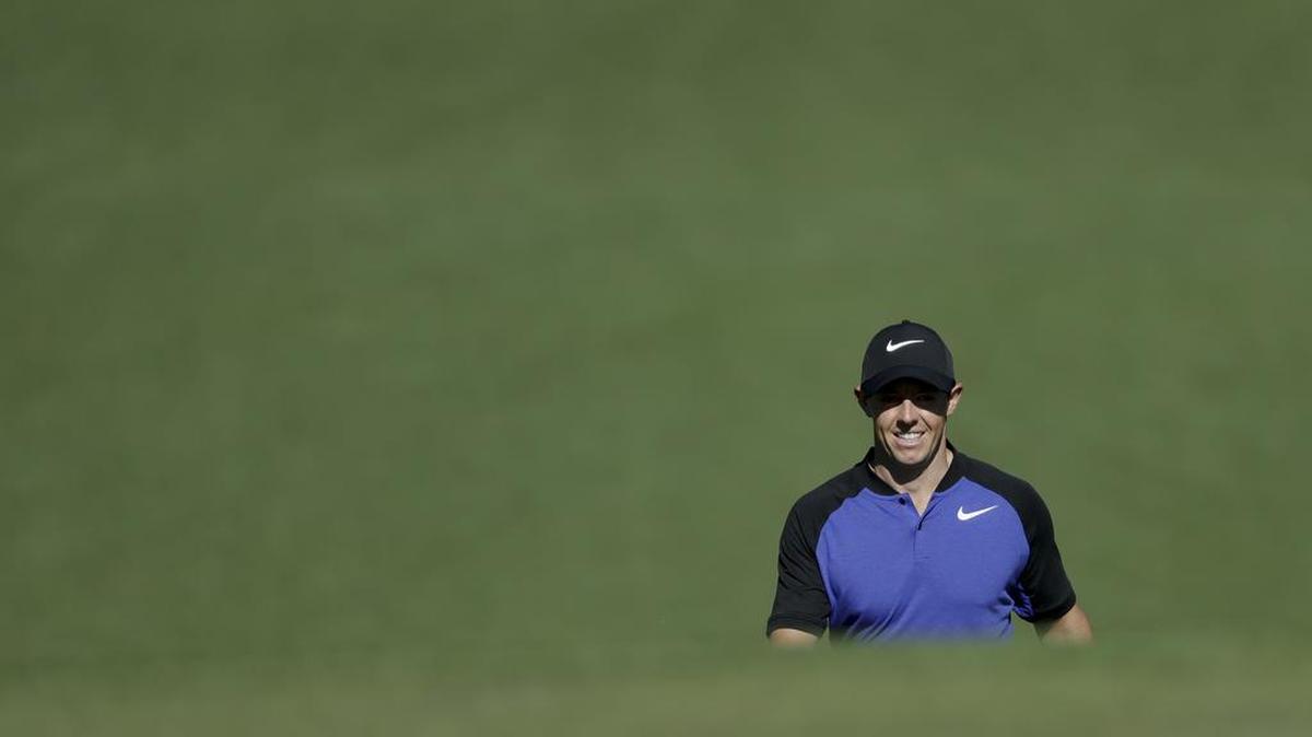 Rory McIlroy walks up the fairway on the seventh hole during a practice round for the Masters on Tuesday.