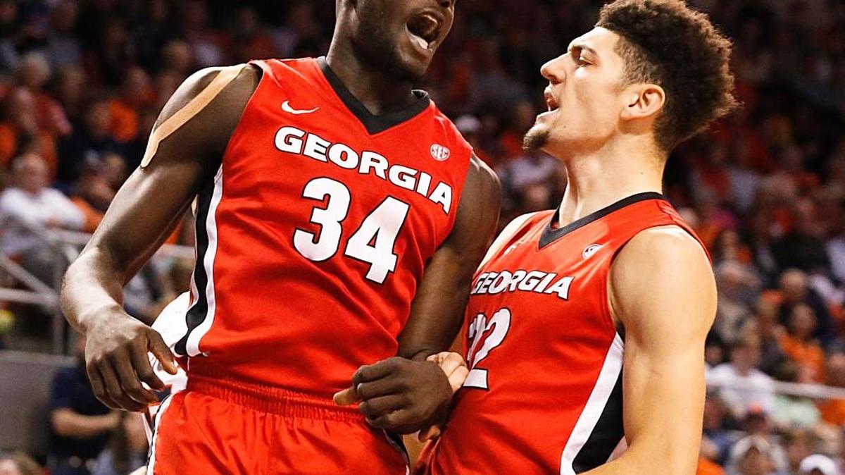 Derek Ogbeide, left, Mike Edwards, and the Georgia Bulldogs host South Carolina on Wednesday.