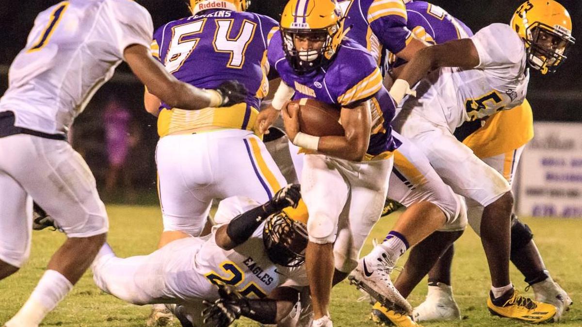 Jones County's Drake Bolus (8) and the Greyhounds host Hampton on Friday.